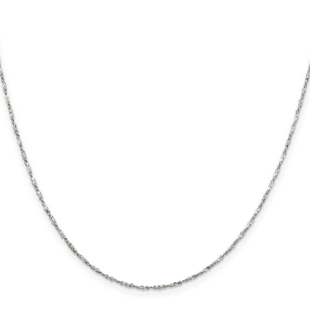 Sterling Silver Serpentine Chain Necklace 1.4mm