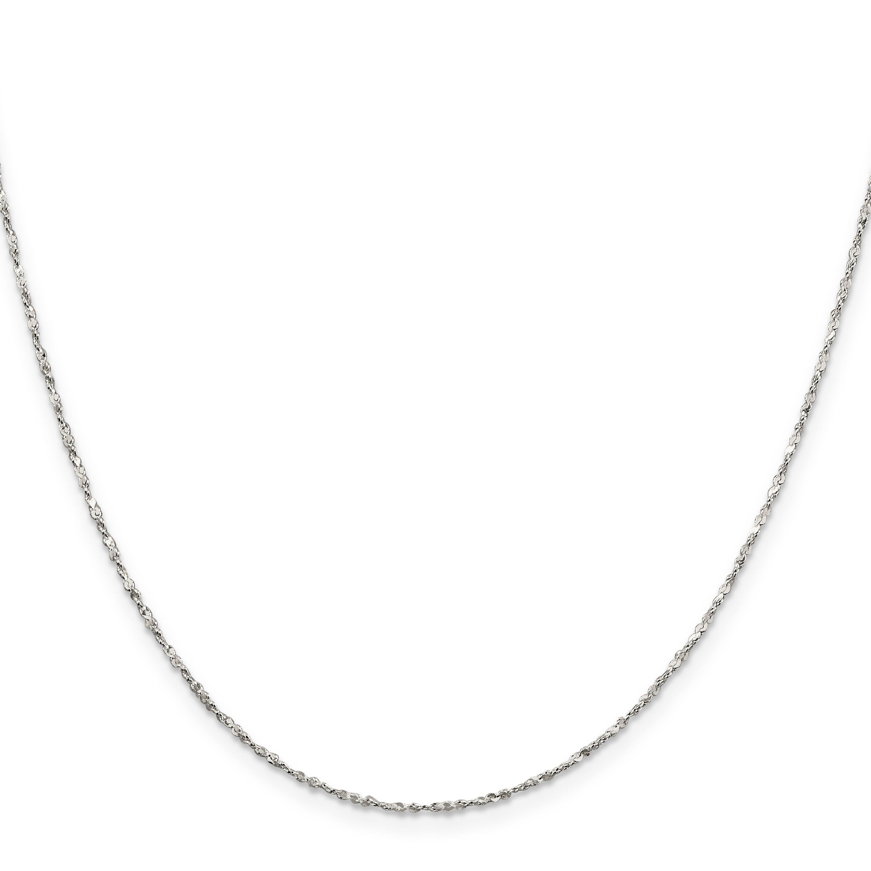 Sterling Silver Serpentine Chain Necklace 1.4mm