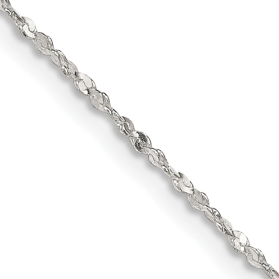 Sterling Silver Serpentine Chain Necklace 1.4mm Main image