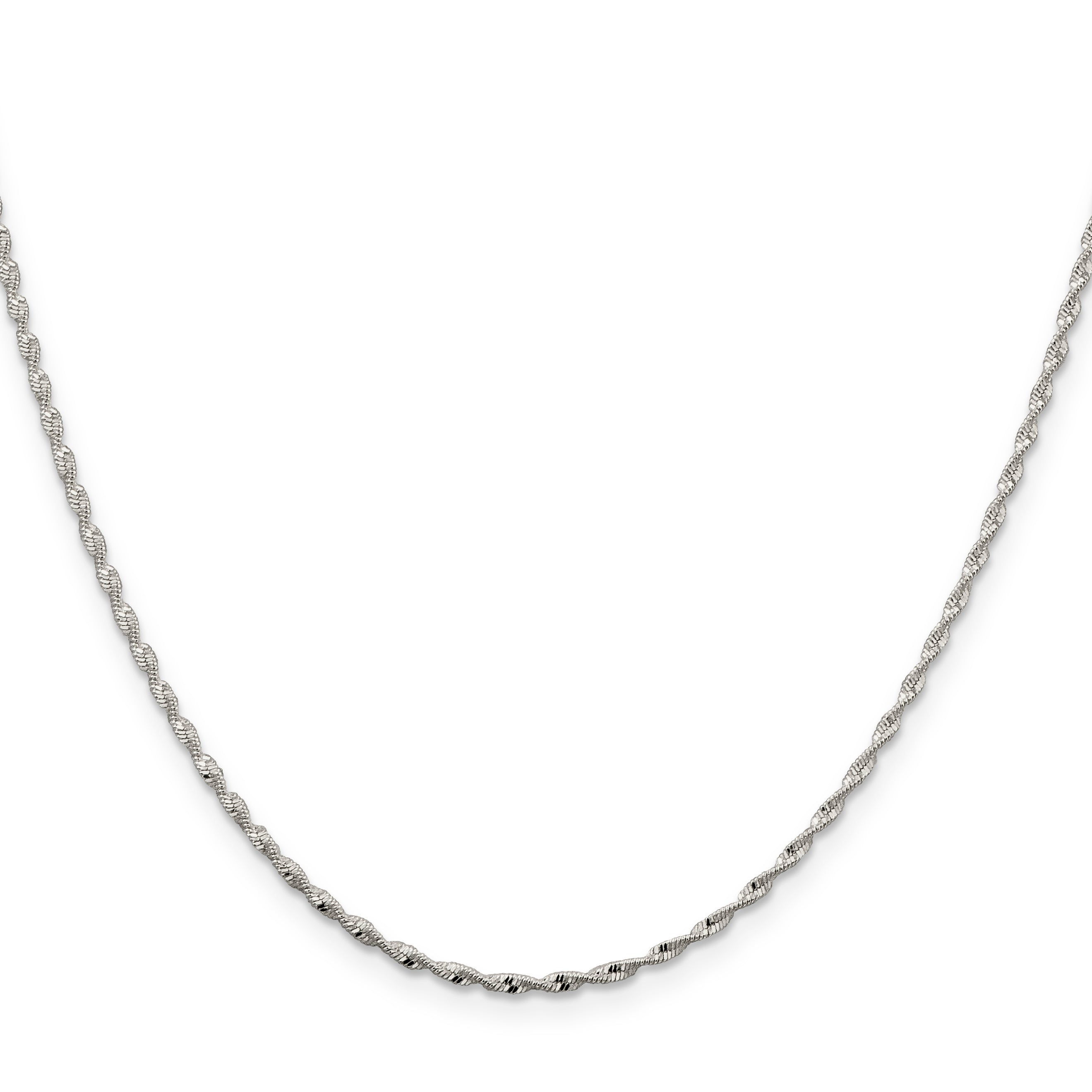 Sterling Silver Herringbone Chain Necklace 1.65mm Secondary image