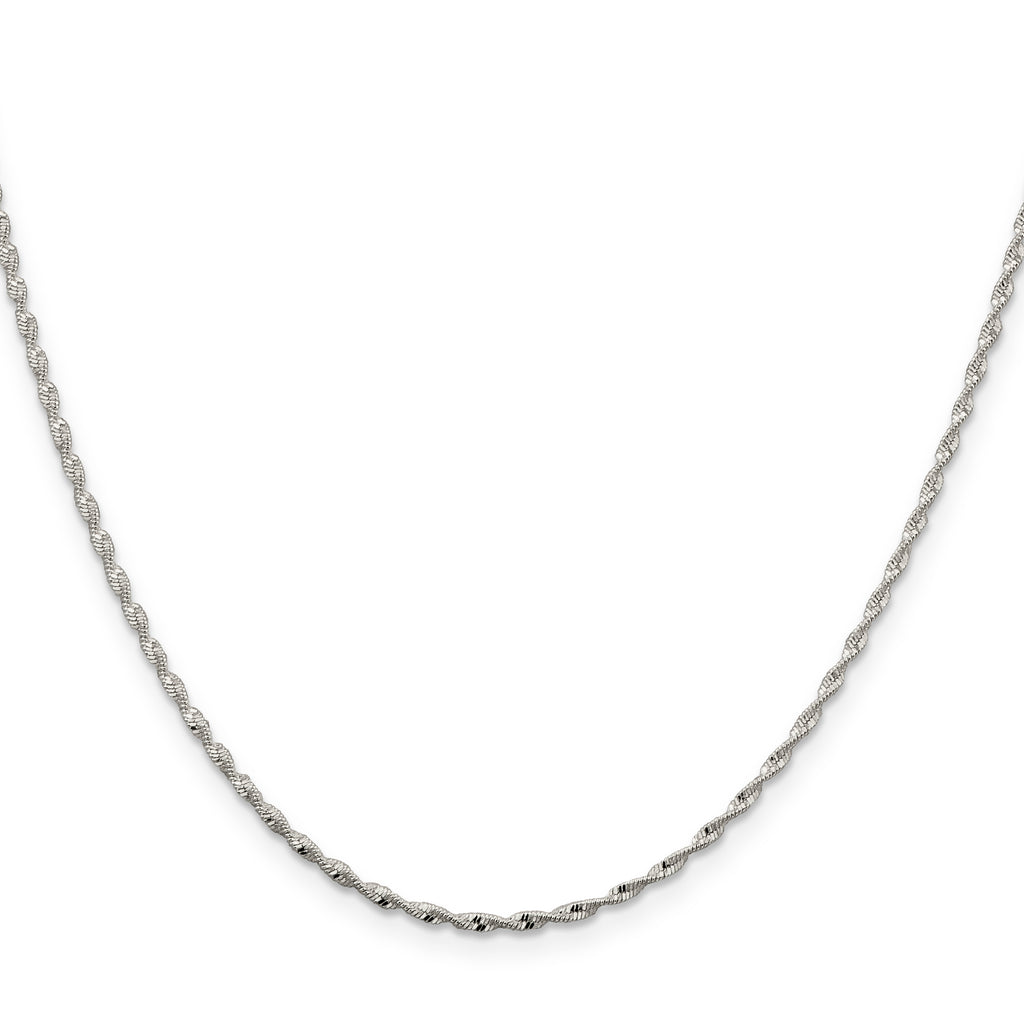 Sterling Silver Herringbone Chain Necklace 1.65mm
