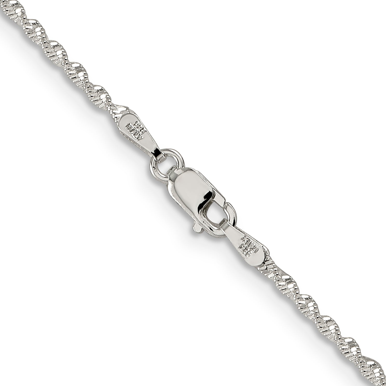 Sterling Silver Herringbone Chain Necklace 1.65mm