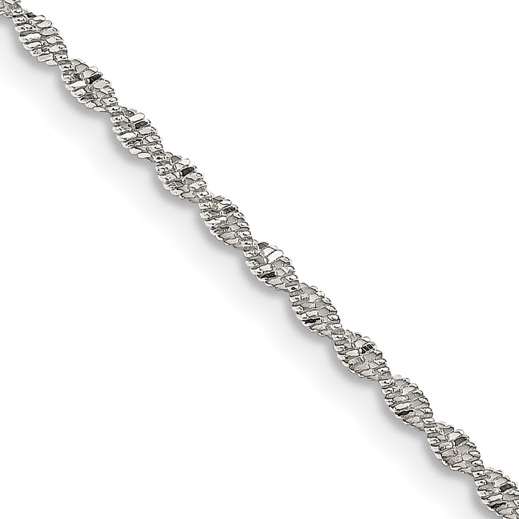 Sterling Silver Herringbone Chain Necklace 1.65mm