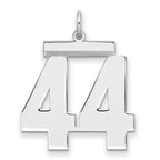 Number 44 Charm in Sterling Silver, 24mm - Sophia Jewelers