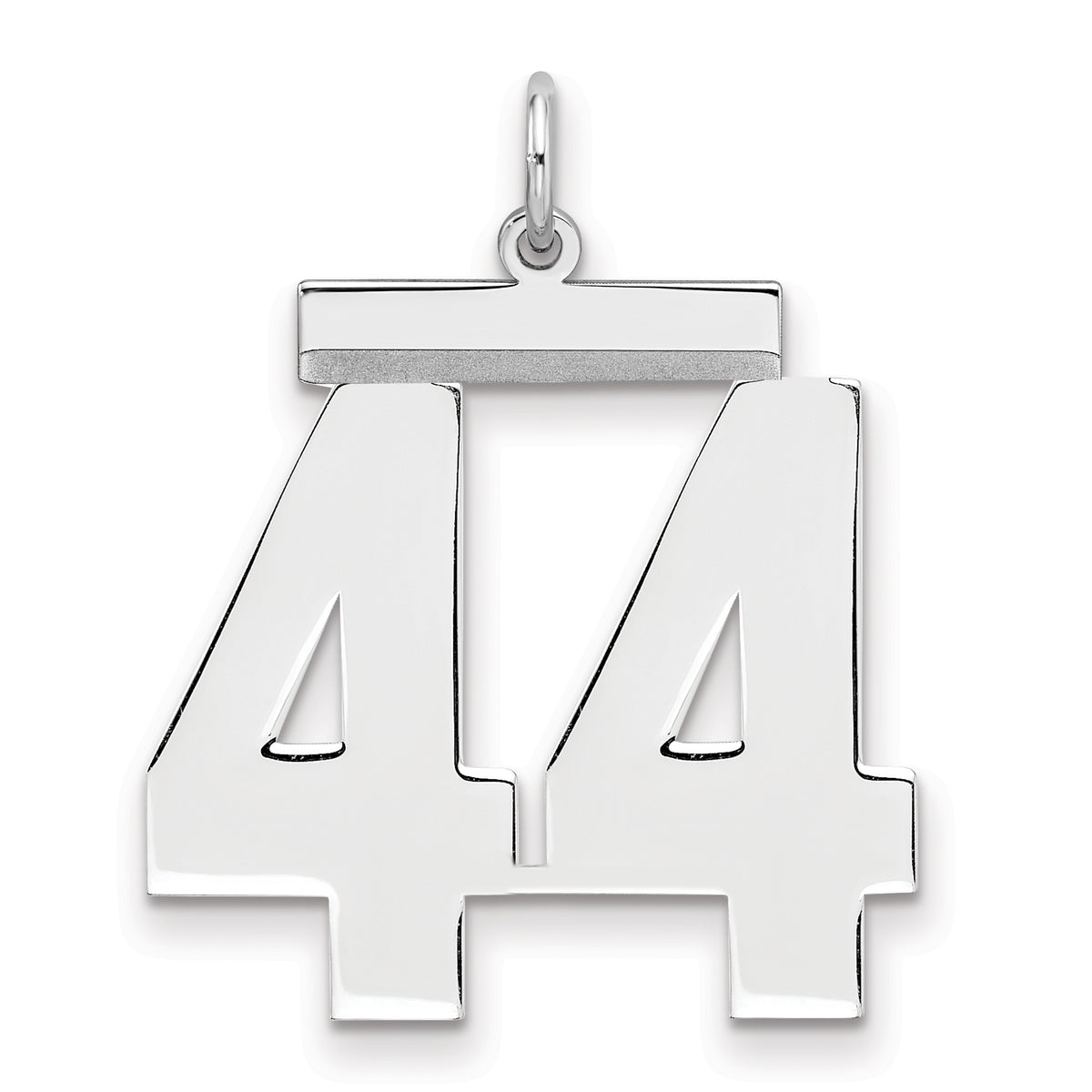 Number 44 Charm in Sterling Silver, 24mm - Sophia Jewelers