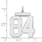 Number 84 Charm in Sterling Silver, 24mm - Sophia Jewelers