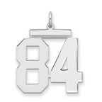 Number 84 Charm in Sterling Silver, 24mm - Sophia Jewelers