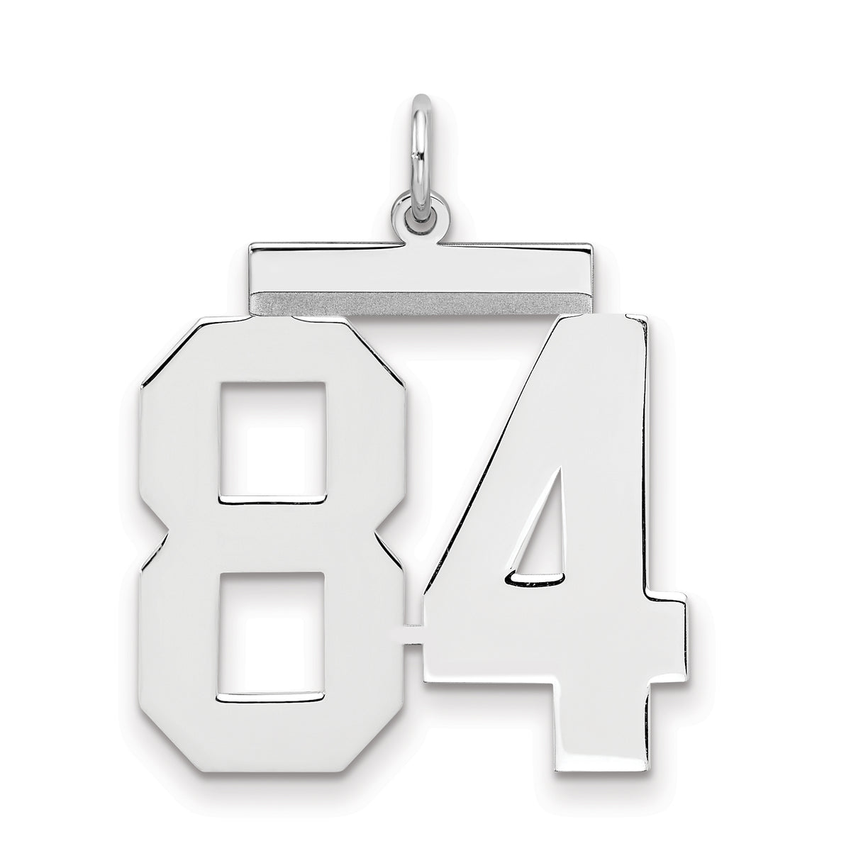 Number 84 Charm in Sterling Silver, 24mm - Sophia Jewelers