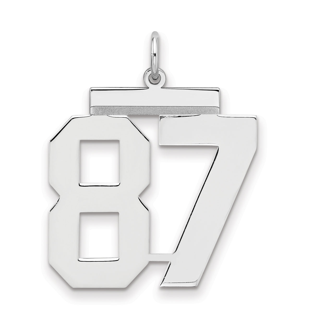 Number 87 Charm in Sterling Silver, 24mm - Sophia Jewelers