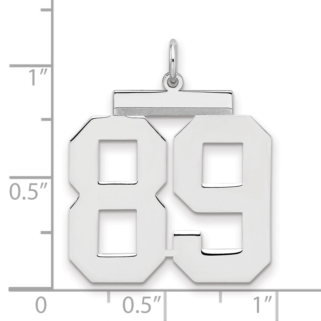 Number 89 Charm in Sterling Silver, 24mm - Sophia Jewelers