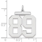 Number 89 Charm in Sterling Silver, 24mm - Sophia Jewelers