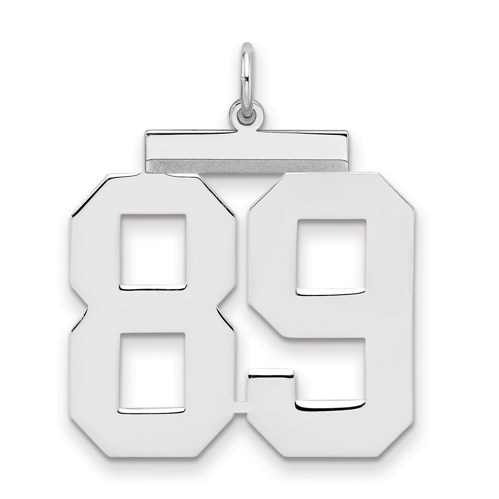 Number 89 Charm in Sterling Silver, 24mm - Sophia Jewelers