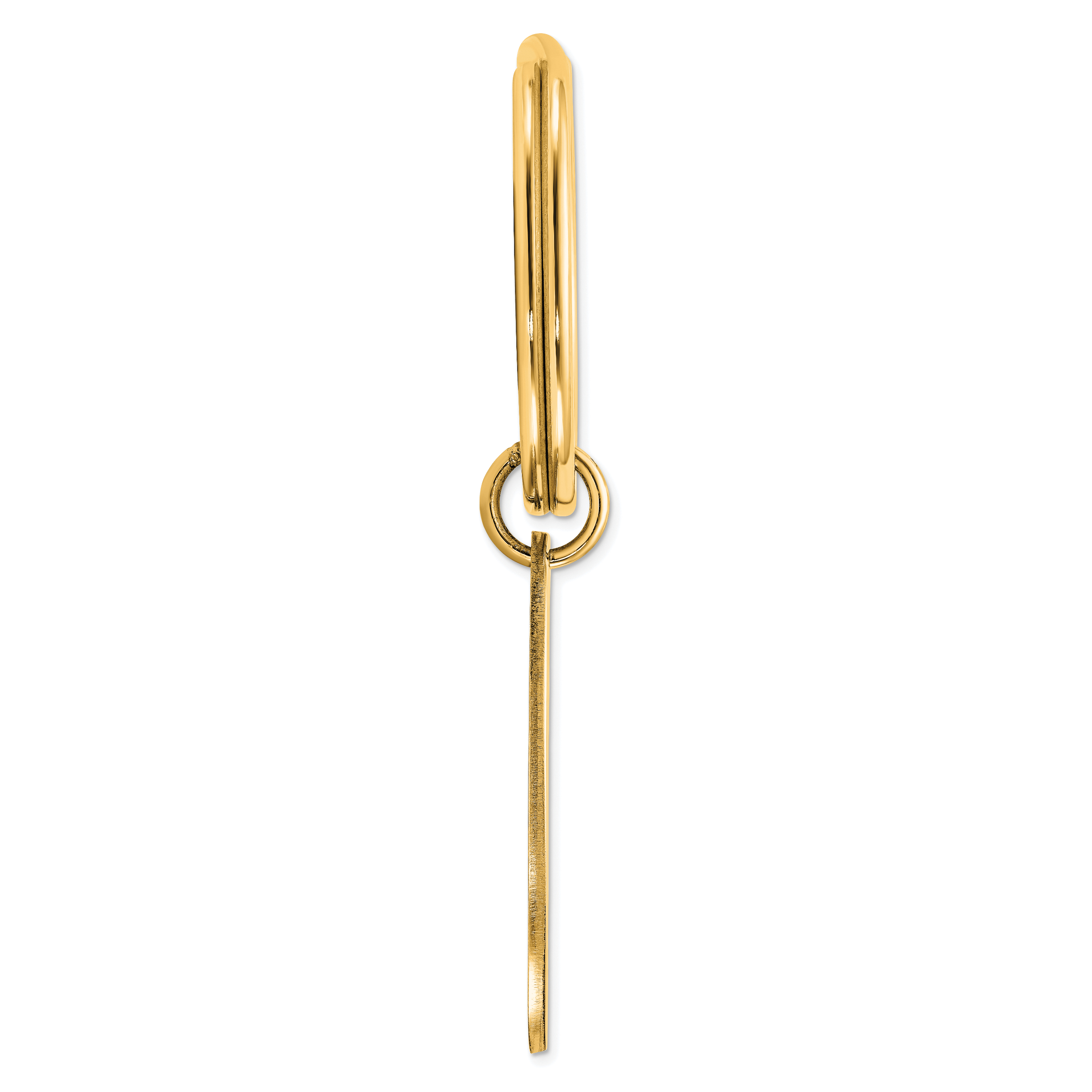 Sterling Silver Gold-plated Oval Key Ring Secondary image