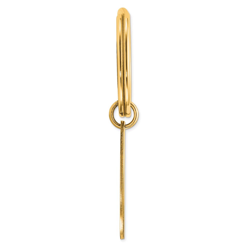 Sterling Silver Gold-plated Oval Key Ring