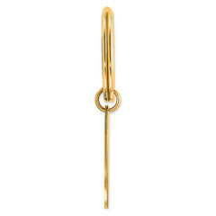 Sterling Silver Gold-plated Oval Key Ring