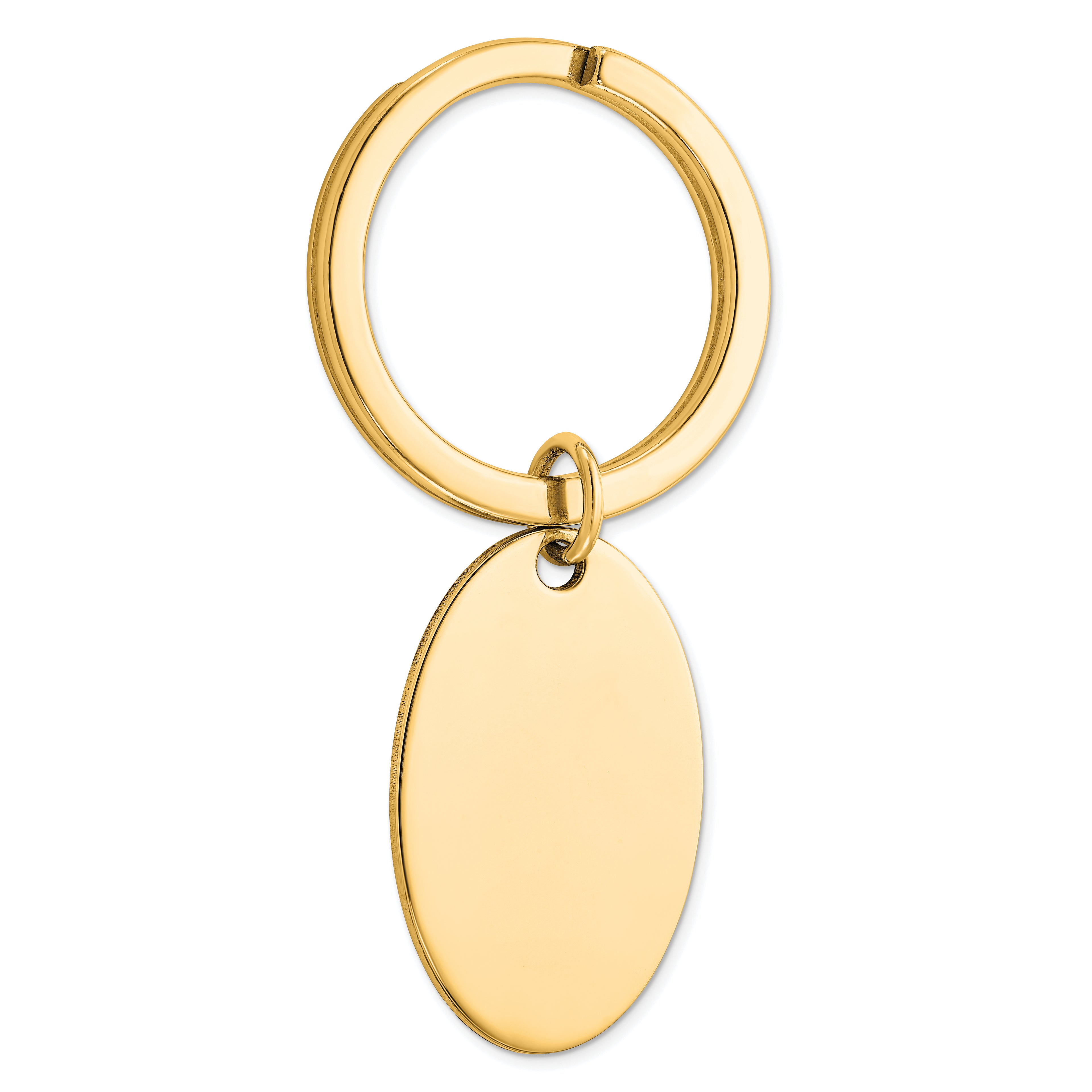 Sterling Silver Gold-plated Oval Key Ring