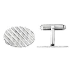Sterling Silver Rhodium-plated Cuff Links