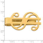 Sterling Silver Gold-plated Dollar Sign Money Clip