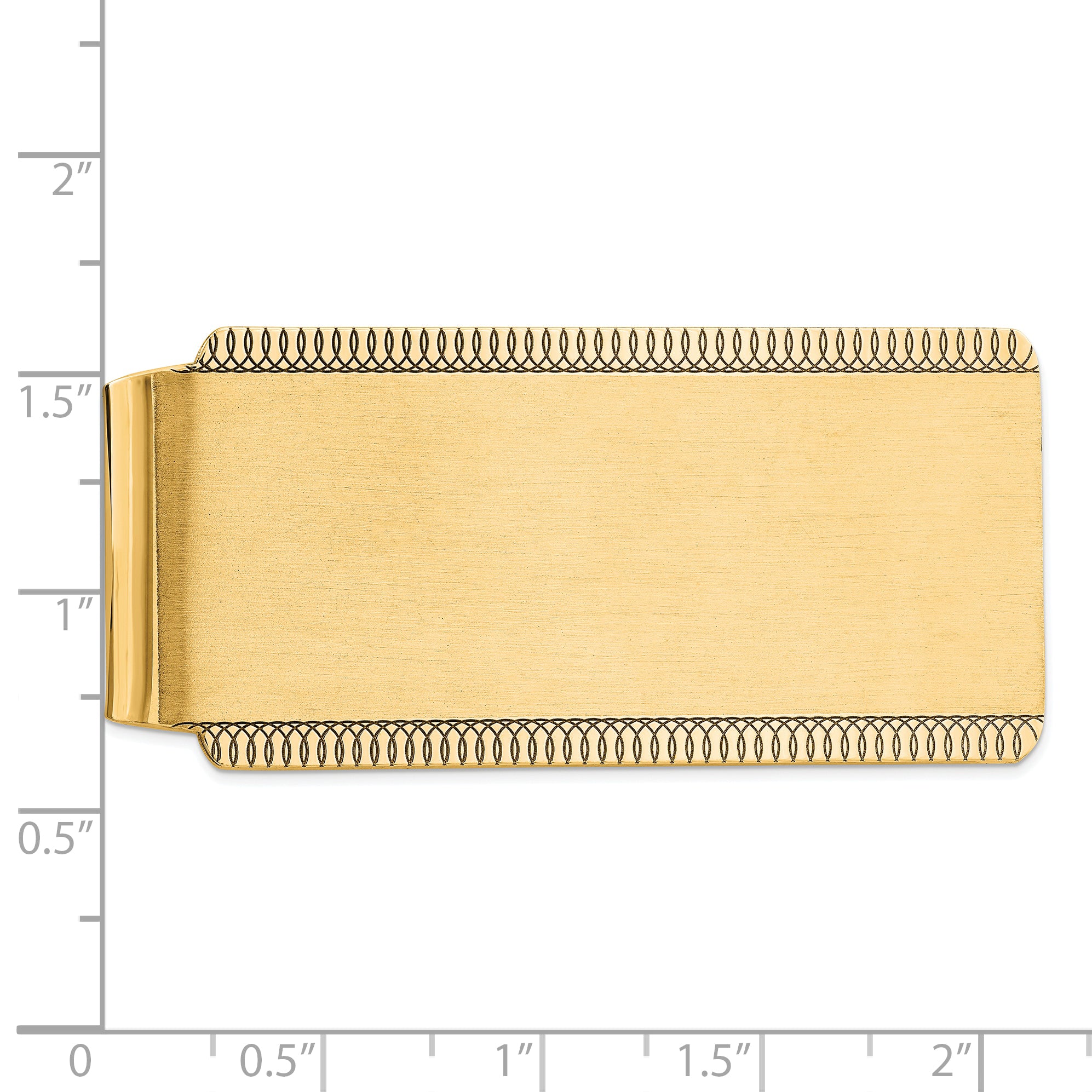 Sterling Silver Satin Gold-plated Front Money Clip Secondary image