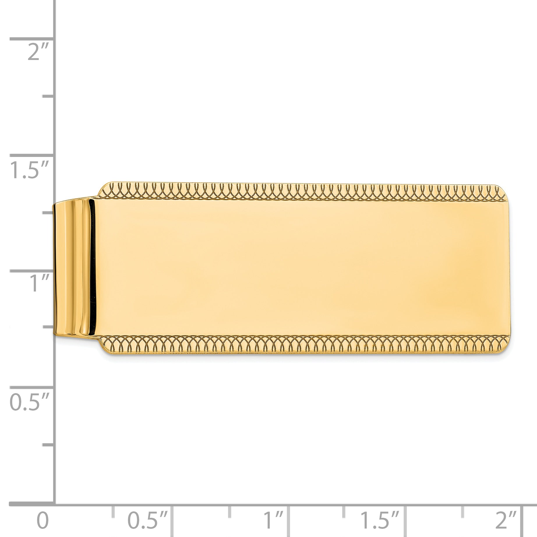 Sterling Silver Gold-plated Satin Front Satin Back Money Clip