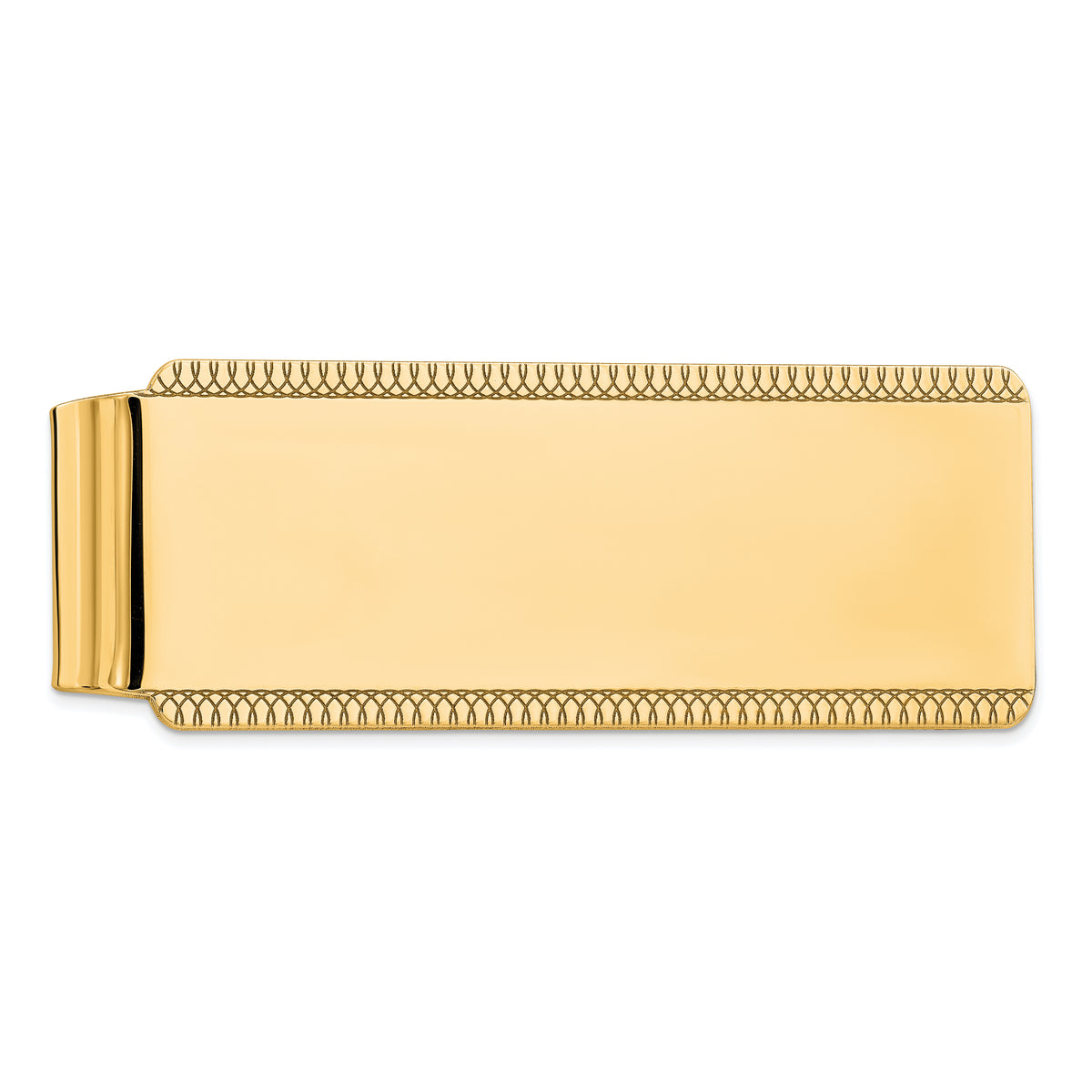 Sterling Silver Gold-plated Satin Front Satin Back Money Clip