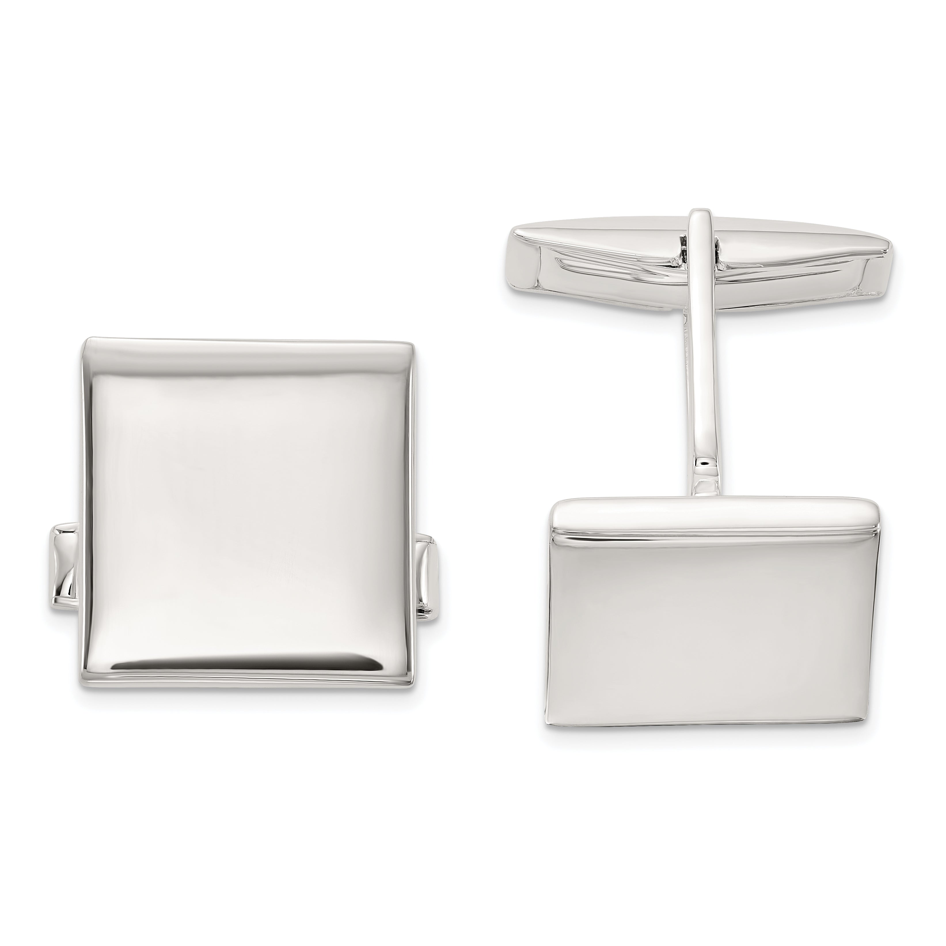 Sterling Silver Polished Square Cuff Links Main image