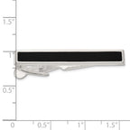Sterling Silver Polished Onyx Tie Bar