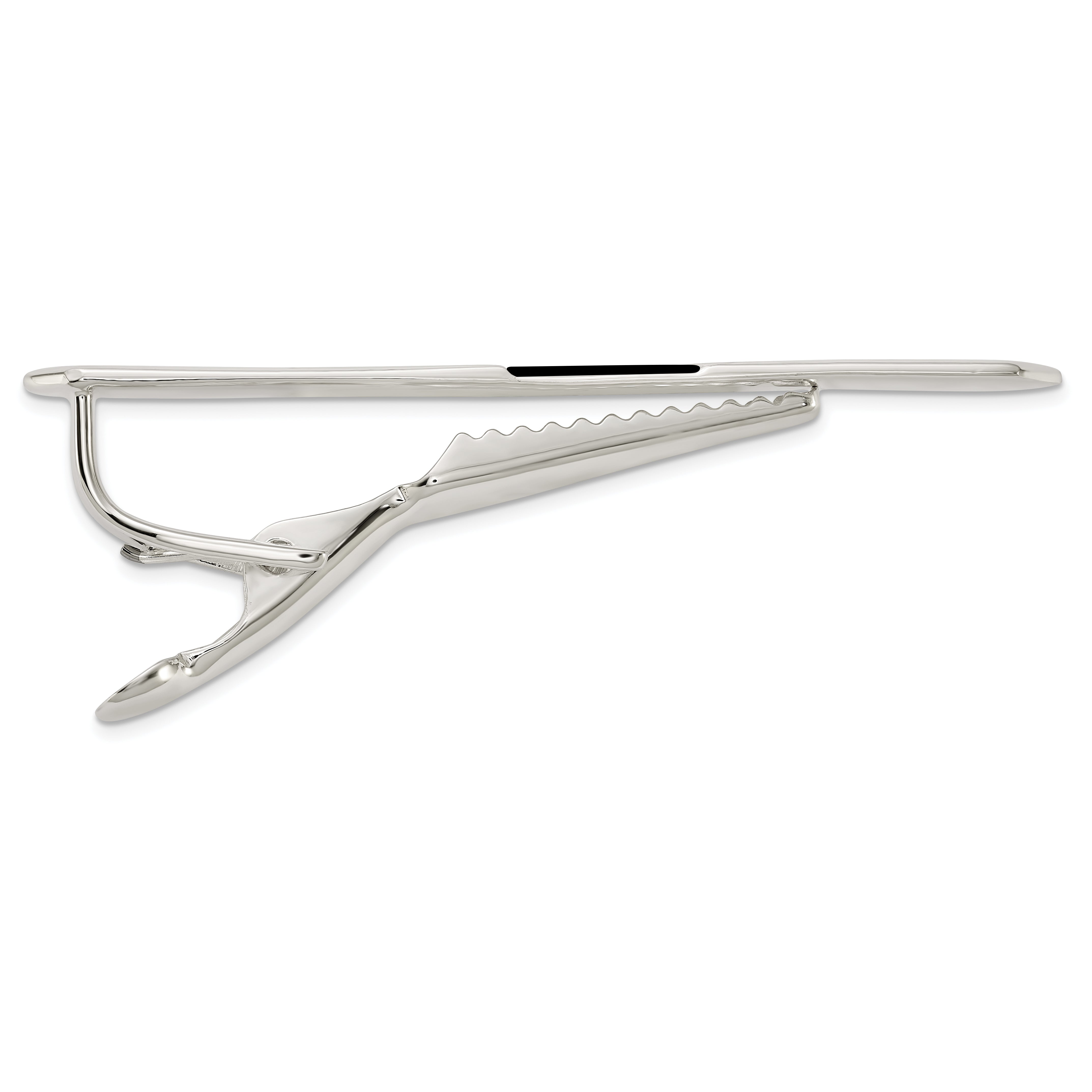 Sterling Silver Polished Onyx Tie Bar Secondary image