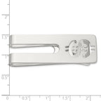 Sterling Silver Rhodium-plated Polished Cut Out Dollar Sign Money Clip