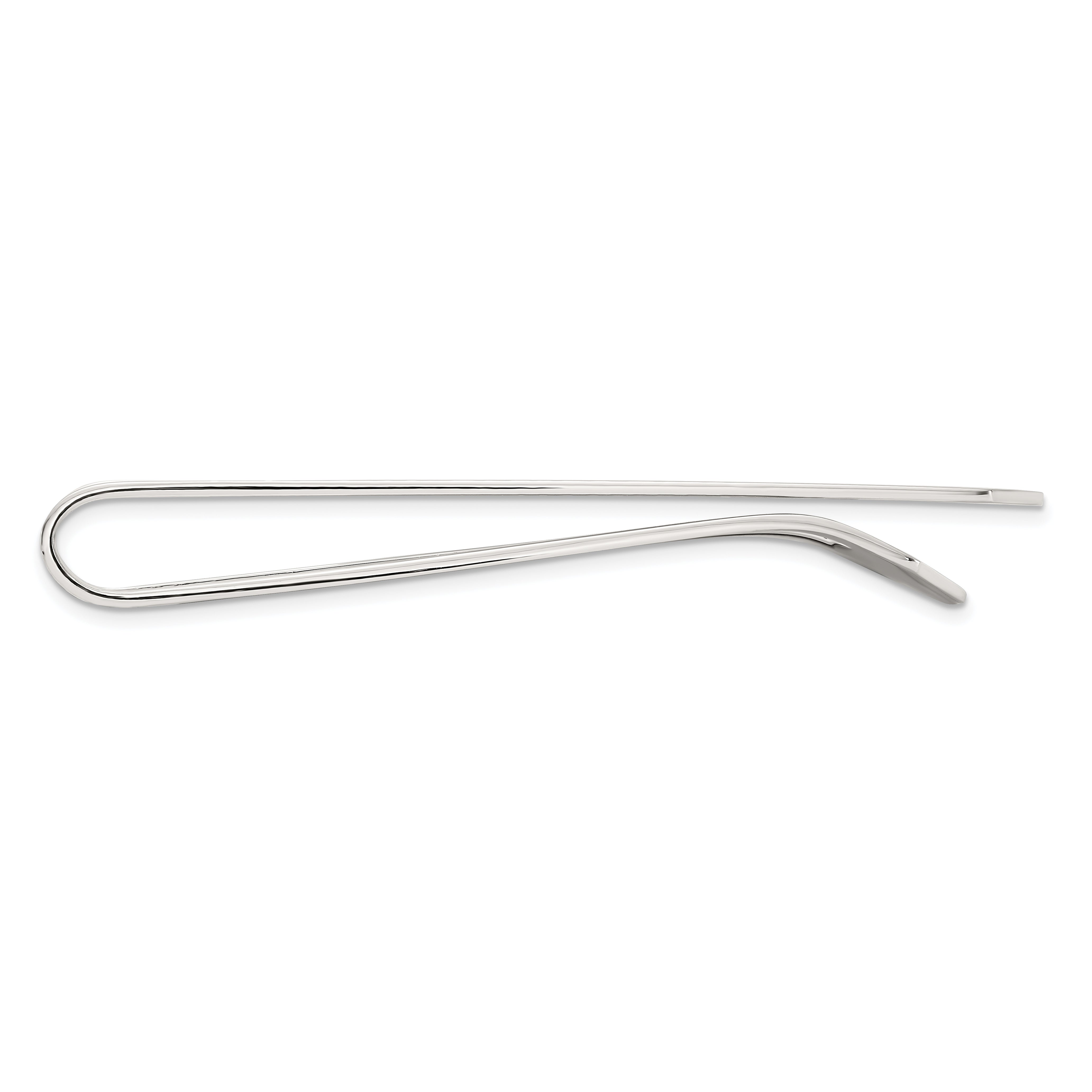 Sterling Silver Rhodium-plated Polished Money Clip