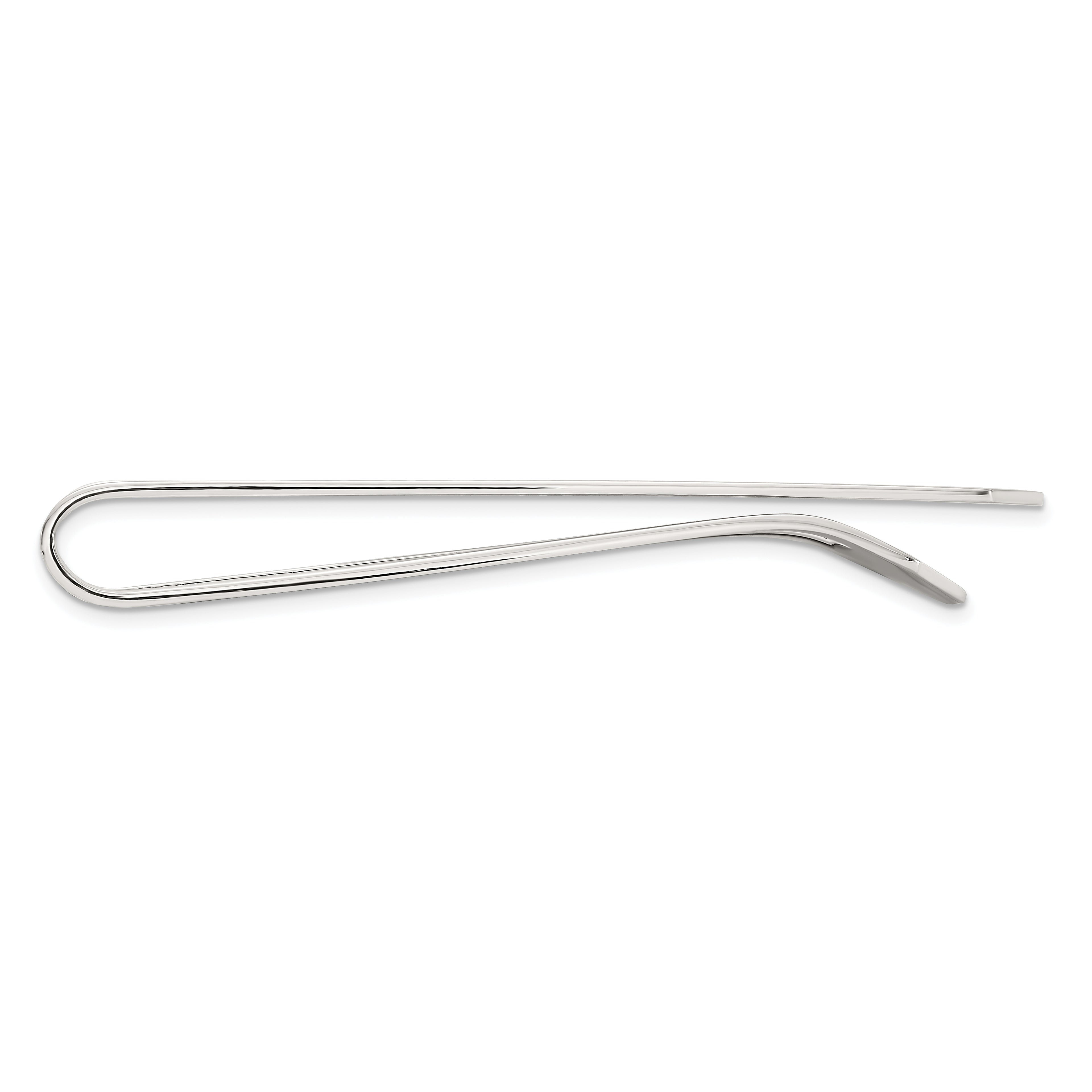 Sterling Silver Rhodium-plated Polished Money Clip