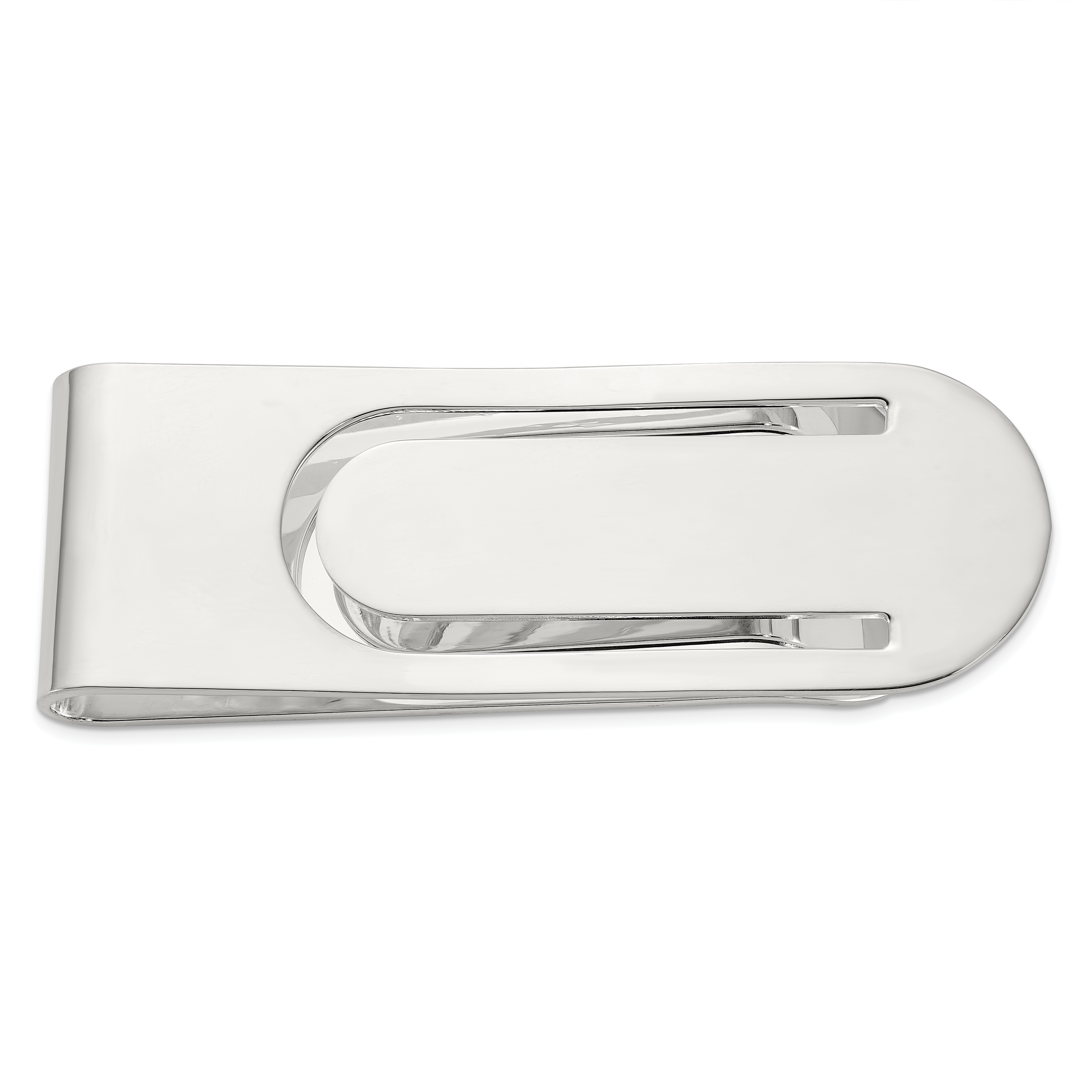 Sterling Silver Rhodium-plated Polished Money Clip Main image