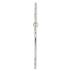 Sterling Silver Dog Bone with Enamel Paw Print Key Chain