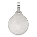 Sterling Silver Black Epoxy Bass Fish Pendant