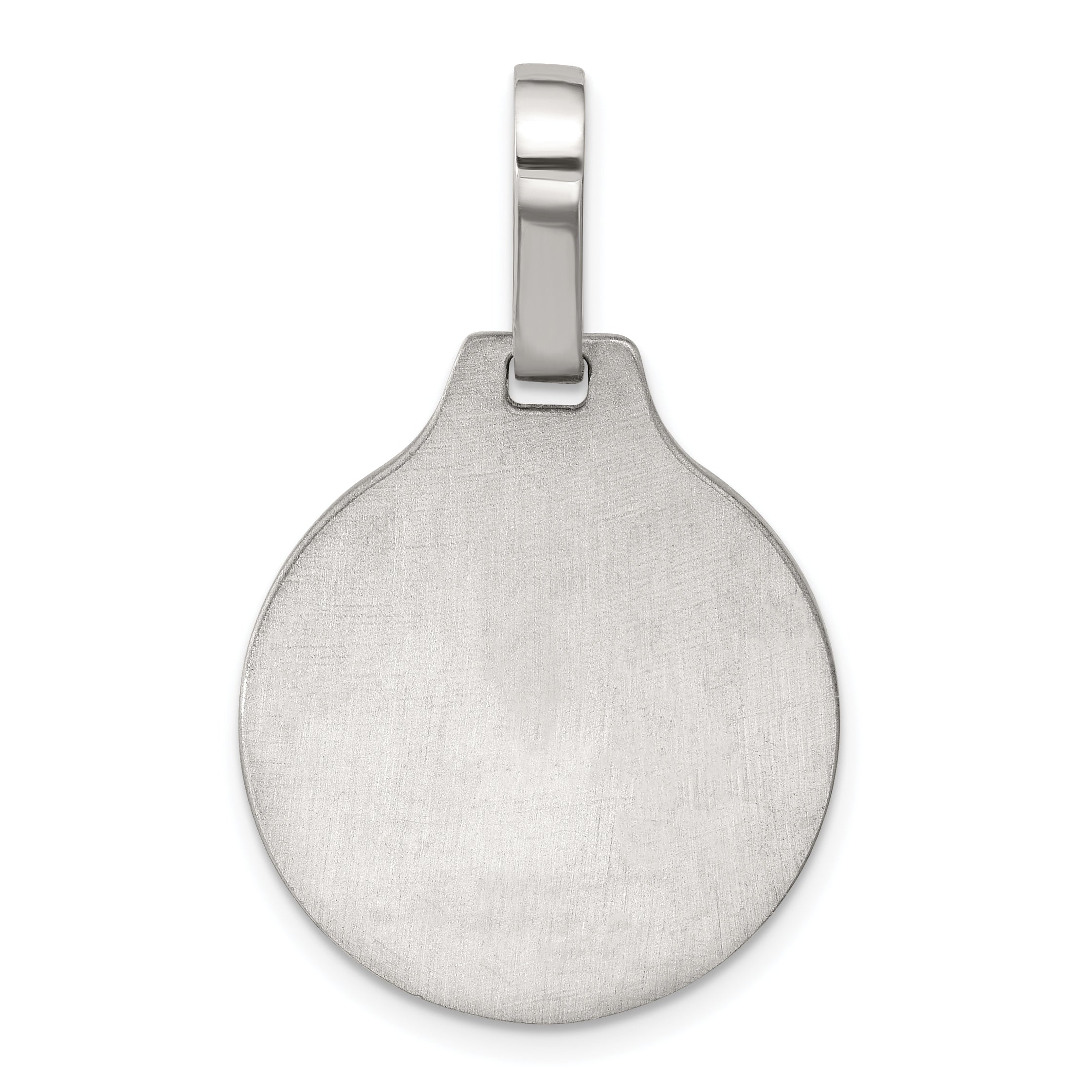 Sterling Silver Black Epoxy Bass Fish Pendant