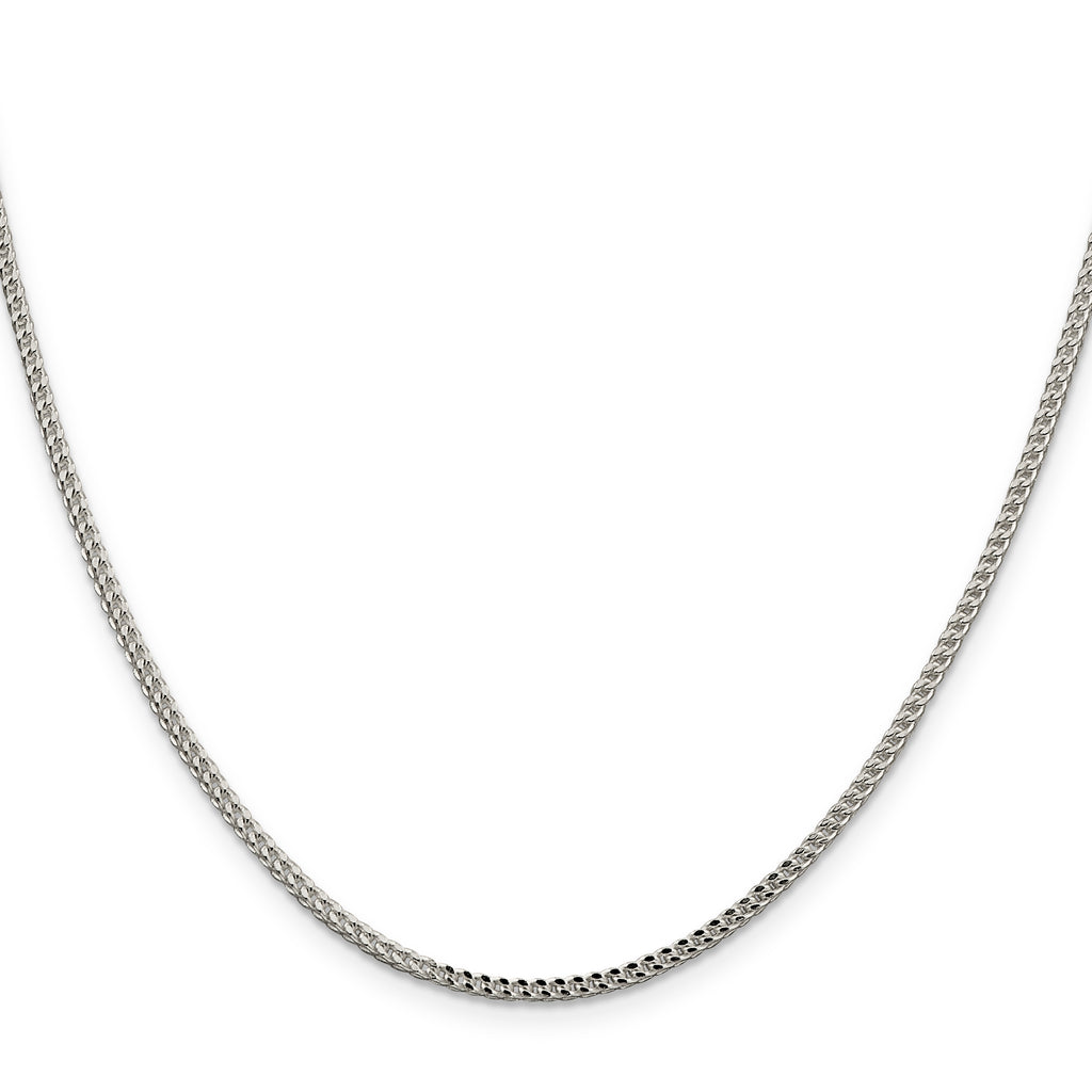 Sterling Silver Diamond-Cut Franco Chain Necklace 1.8mm