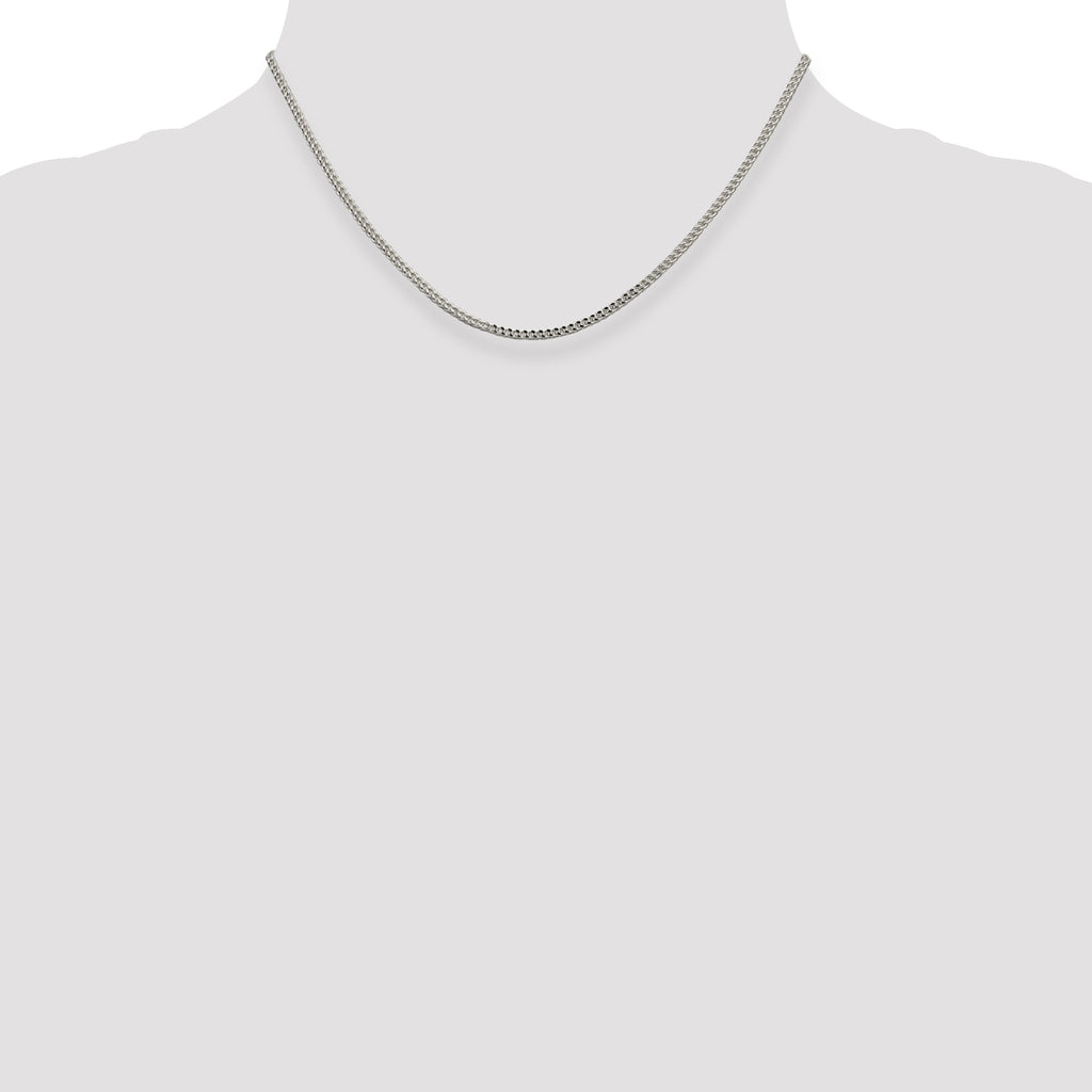 Sterling Silver Diamond-Cut Franco Chain Necklace 1.8mm