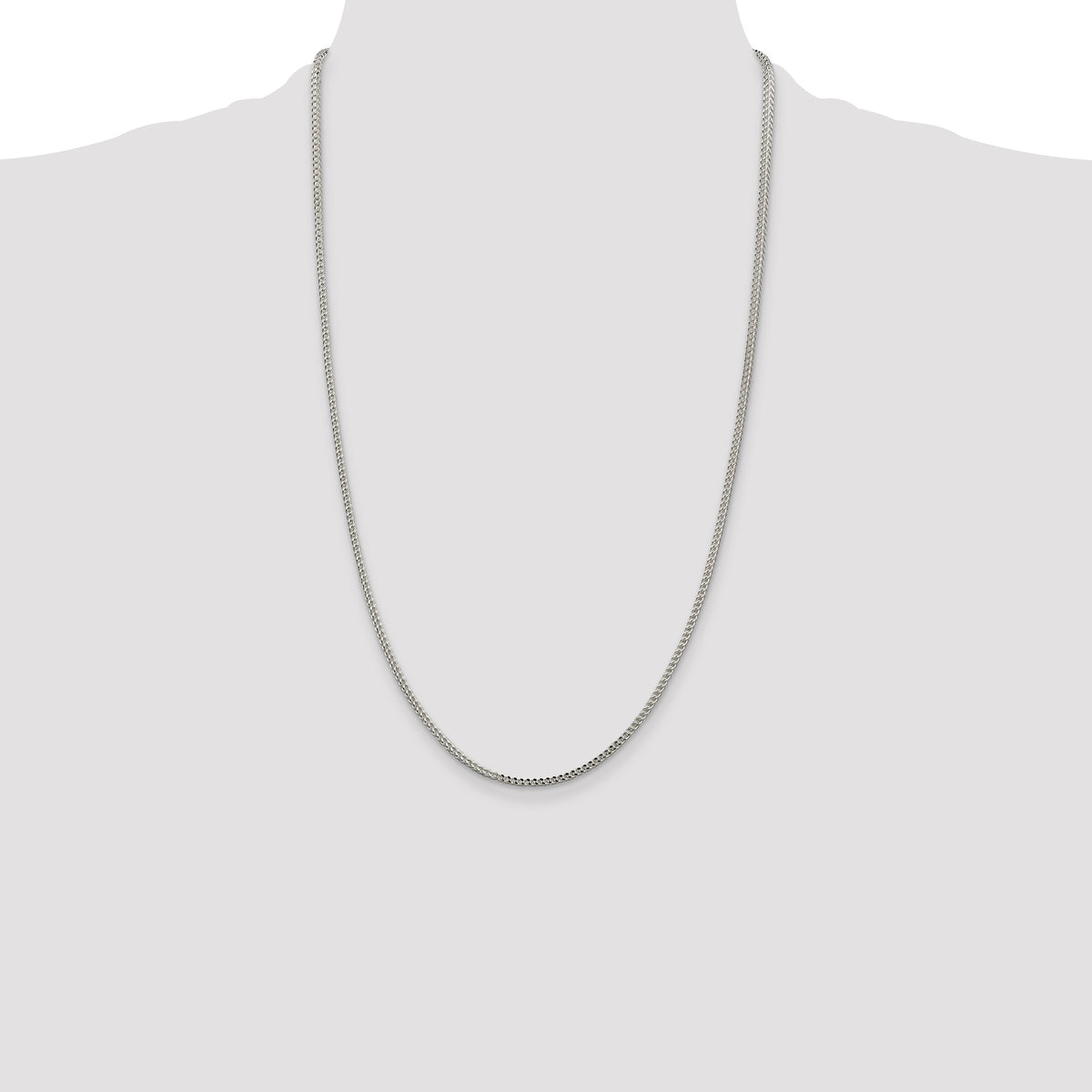 Sterling Silver 1.8mm D/C Square Franco Chain
