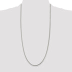 Sterling Silver 2mm Diamond-Cut Square Franco Chain
