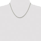 Sterling Silver Rhodium-plated 2mm D/C Square Franco Chain