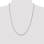 Sterling Silver Rhodium-plated 2mm D/C Square Franco Chain