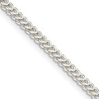 Sterling Silver 2mm Diamond-Cut Square Franco Chain