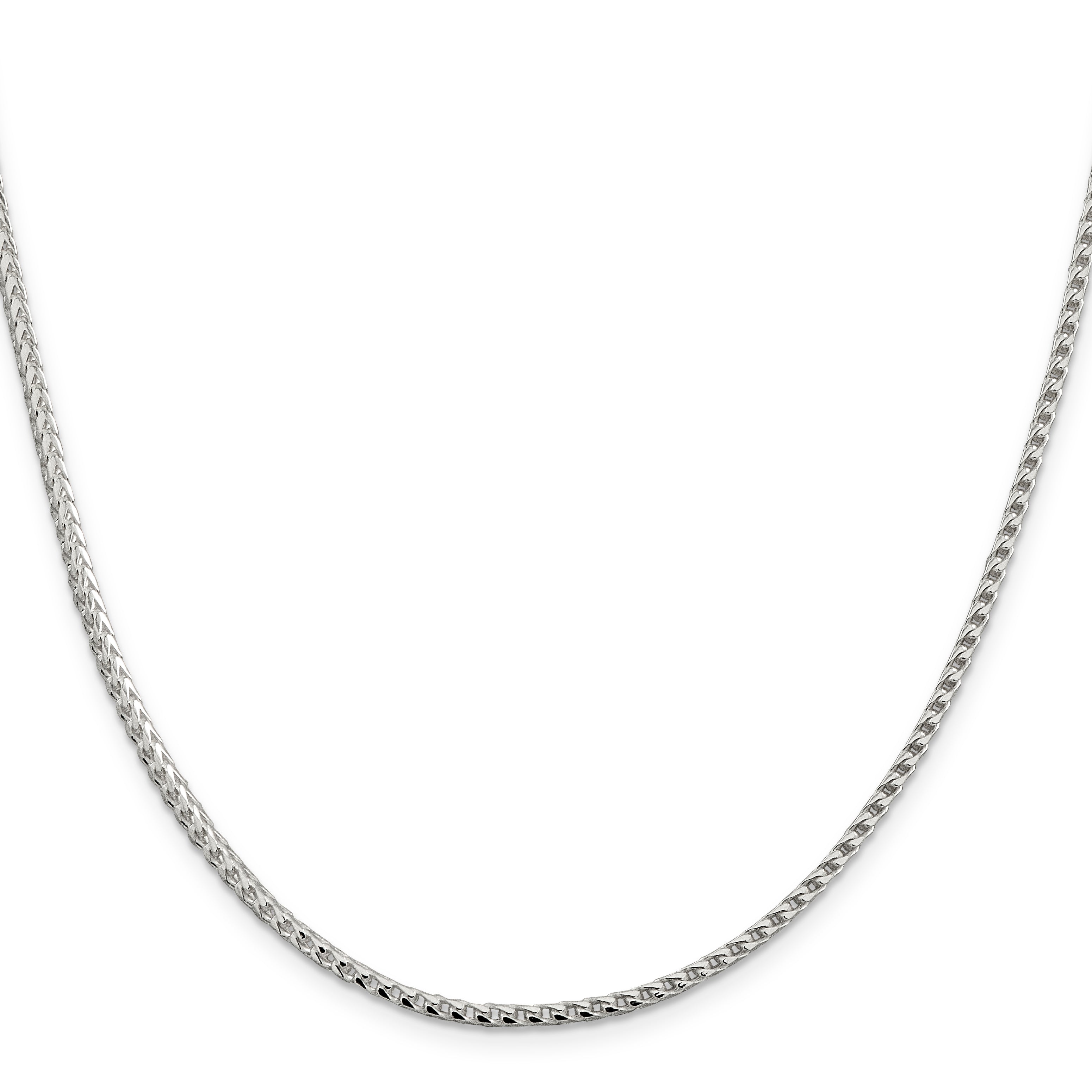 Sterling Silver Diamond-Cut Franco Chain Necklace 2.55mm