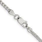 Sterling Silver Diamond-Cut Franco Chain Necklace 2.55mm