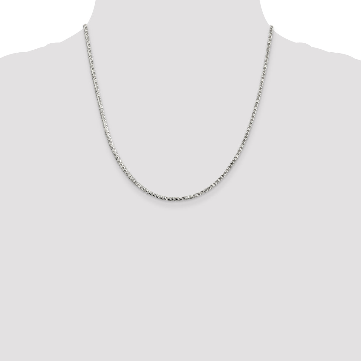 Sterling Silver 2.55mm D/C Square Franco Chain
