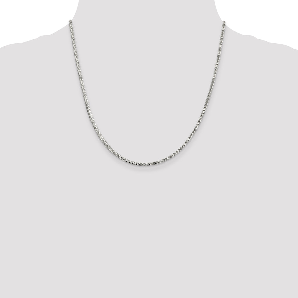 Sterling Silver 2.55mm D/C Square Franco Chain