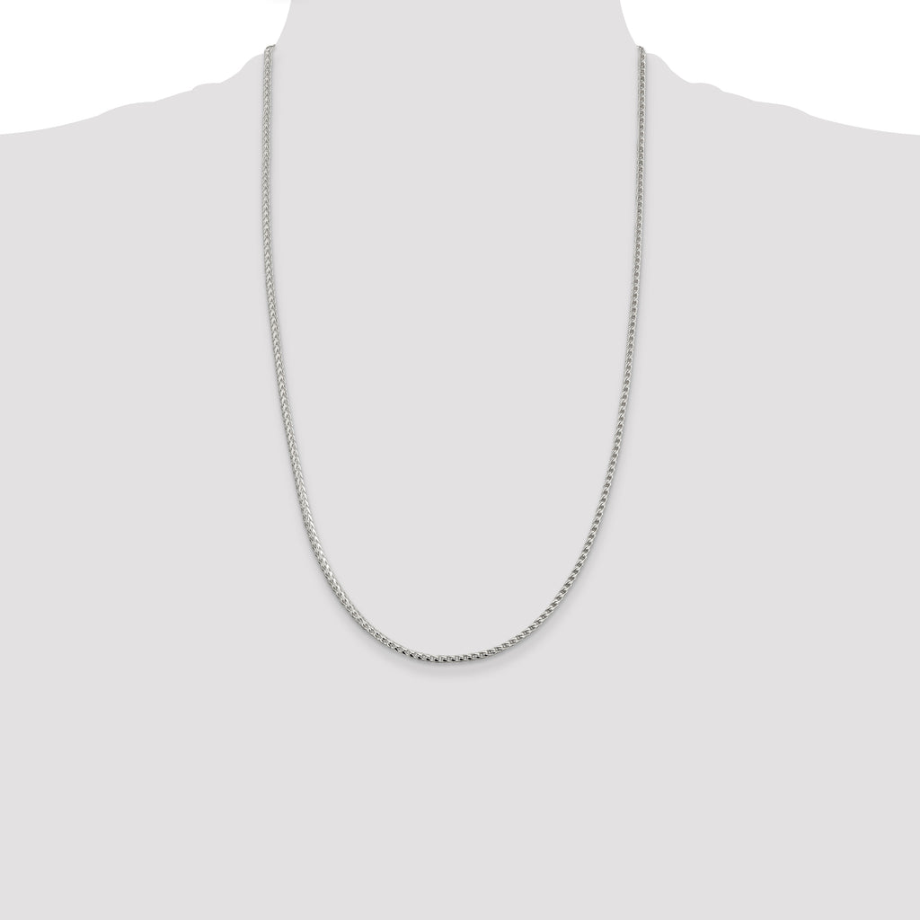 Sterling Silver 2.55mm D/C Square Franco Chain