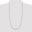 Sterling Silver 2.55mm Diamond-Cut Square Franco Chain