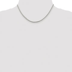 Sterling Silver Rhodium-plated 2.55mm D/C Square Franco Chain