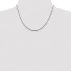 Sterling Silver Rhodium-plated 2.55mm D/C Square Franco Chain